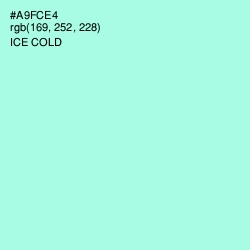 #A9FCE4 - Ice Cold Color Image
